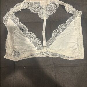 POL White Lace Halter Bralette POL